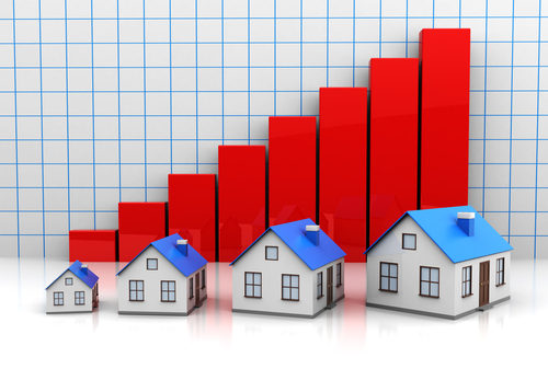 small-model-homes-and-red-graph-increasing